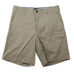 Collared Greens Beige Chino Shorts Flat Front 100% Organic Cotton USA Size 30